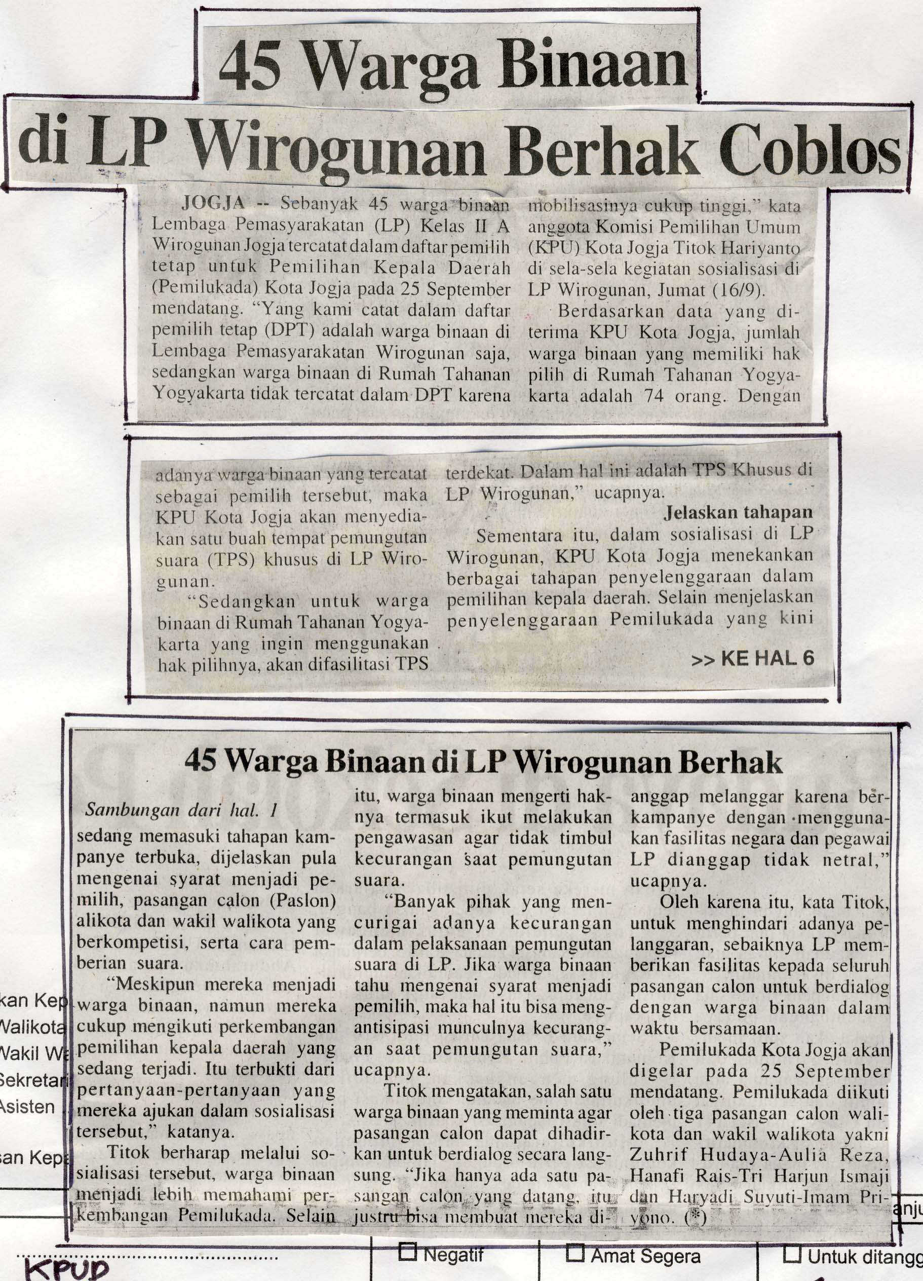 Kliping jogja terbaru